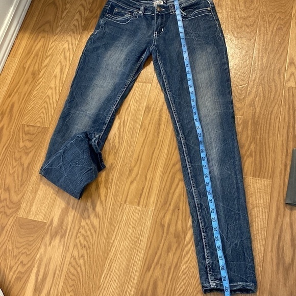 KABA Teen Girls Blue Distressed Skinny Blue  Jeans (Size 7) - Picture 9 of 10